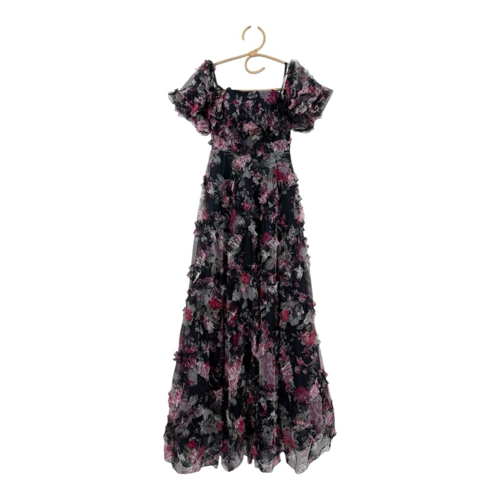 JOVANI Off-the-Shoulder Floral Gown with Layered Ruffle Details NEW Size 2 40331 - Picture 4 of 17